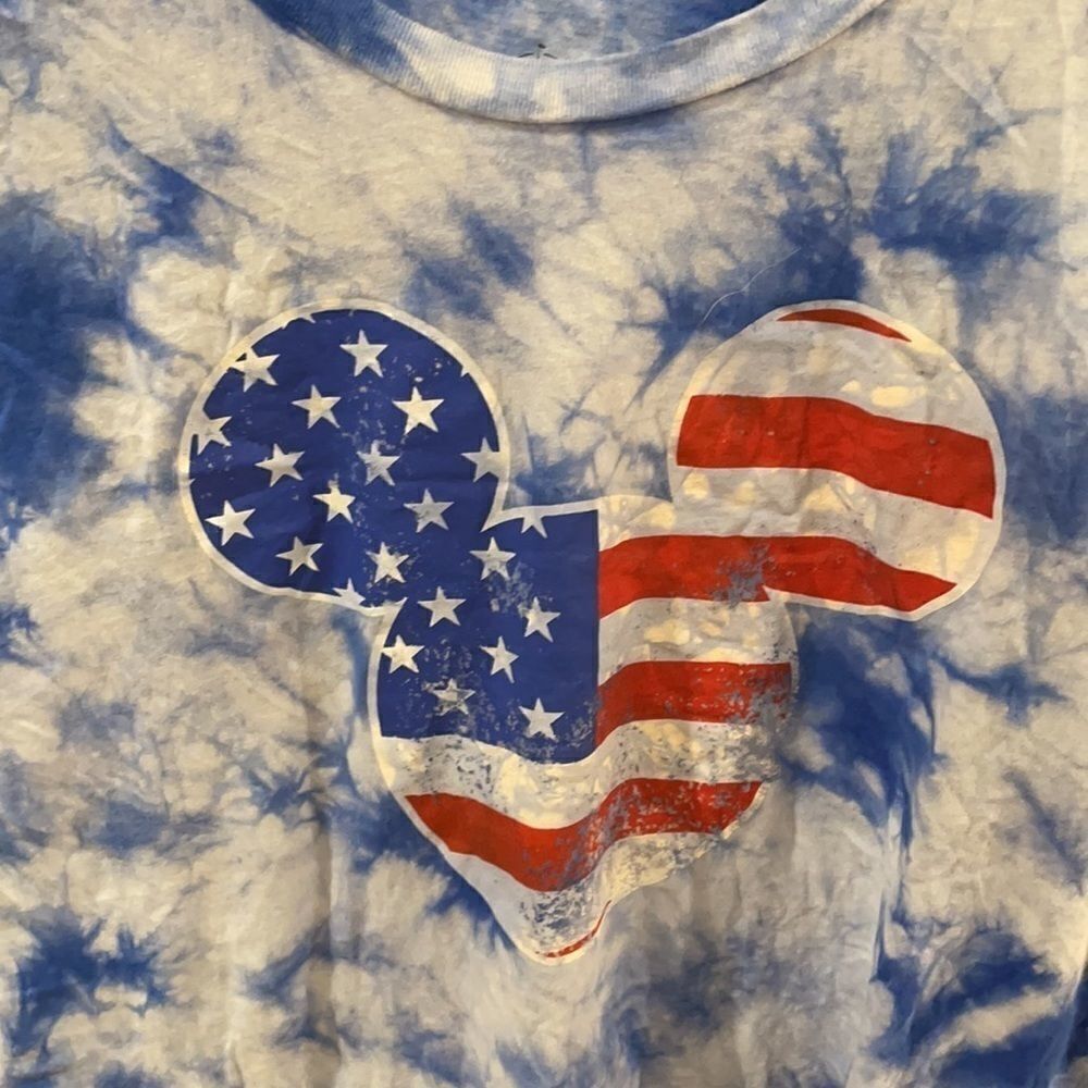 NWOT Disney American Flag Ears Tie Dye Tee shirt - Picture 3 of 11